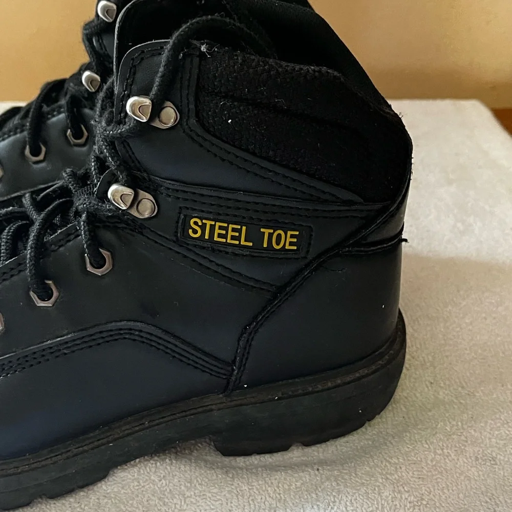 Brahma Black Steel Toe Boots Sz 9 1/2W